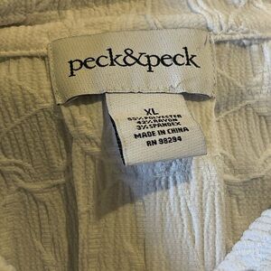 Peck & Peck Off-White Textured Blouse